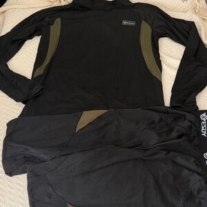 ESDY XXL Men’s Black and Olive Long Sleeve thermal top and bottom set